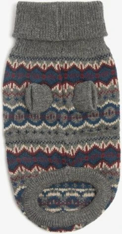 Barbour Case Fair Isle -koiran Villapaita, Harmaa -Hurtta myymälä barbour case fair isle dog jumper grey 4