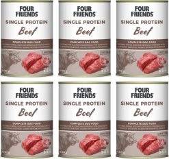 Four Friends Beef Koiran Märkäruoka Nauta, 6 X 400 G