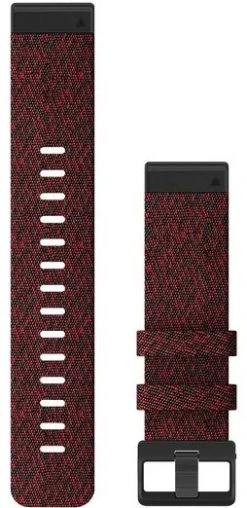 Garmin Fenix 6 QuickFit 22mm Watch Band Heathered Red Nylon