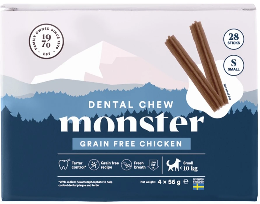 Monster Dog Dental Chew GF Hammashoitoherkku Kana, S, 28 Kpl 3 Monster Dog Dental Chew GF Hammashoitoherkku Kana, S, 28 Kpl