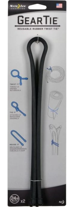Nite Ize Gear Tie 24-Black 2pk -Hurtta myymälä nite ize gear tie 24 black 2pk 6