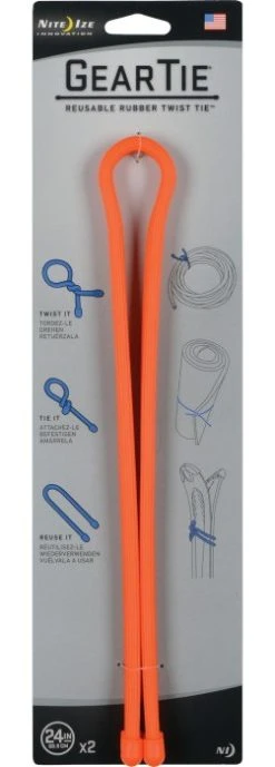 Nite Ize Gear Tie 32-Bright Orange 2pk -Hurtta myymälä nite ize gear tie 32 bright orange 2pk 6