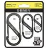 Nite Ize S-Biner 3-Pack Black -Hurtta myymälä nite ize s biner 3 pack black 1