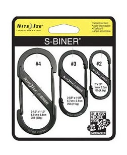 Nite Ize S-Biner 3-Pack Black 3 Nite Ize S-Biner 3-Pack Black