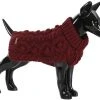 PAIKKA Handmade Knit Koiran Neulepusero, 20-30 Cm, Tummanpunainen -Hurtta myymälä paikka handmade knit burgundy 20 30 cm 1