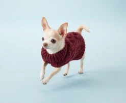 PAIKKA Handmade Knit Koiran Neulepusero, 20-30 Cm, Tummanpunainen -Hurtta myymälä paikka handmade knit burgundy 20 30 cm 2