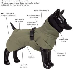 PAIKKA Visibility Winter Jacket Talvitakki Infrapunakangasvuorilla, 55-60 Cm, Maastonvihreä -Hurtta myymälä paikka visibility winter jacket green 55 60 cm 3