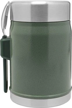 Stanley The Legendary Food Jar + Spork 0.4L Hammertone Green -Hurtta myymälä stanley the legendary food jar spork 0 4l hammertone green 3