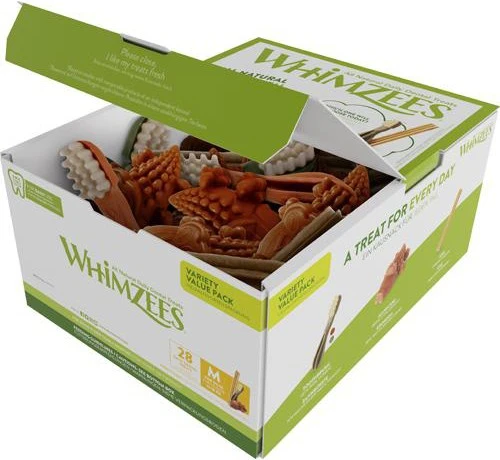 Whimzees Variety M Hammashoitoherkut Säästöpakkaus, 28 Kpl 4 Whimzees Variety M Hammashoitoherkut Säästöpakkaus, 28 Kpl - Image 2